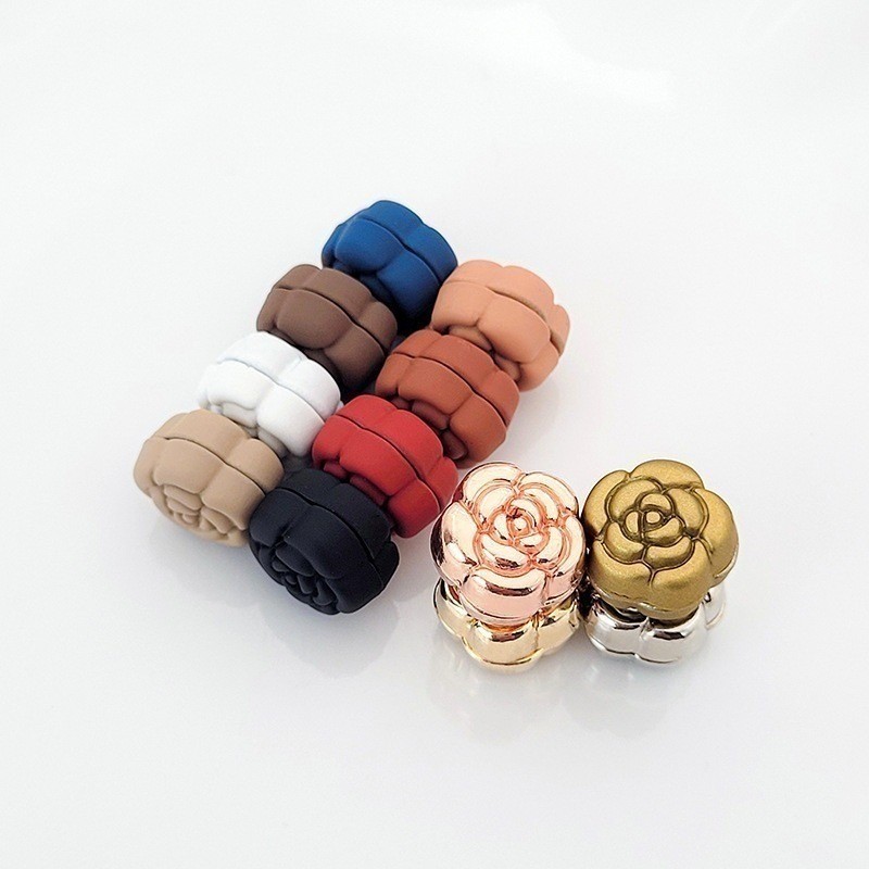 ห่วงโซ่ ดอกเคมีเลีย แฟชั่นผ้าพันคอระดับไฮเอนด์หัวเข็มขัดแม่เหล็กที่แข็งแกร่งหัวเข็มขัดผ้าพันคอไหมมุสลิมผ้าคลุมไหล่เข็มกลัดอเนกประสงค์คลิปปกอุ