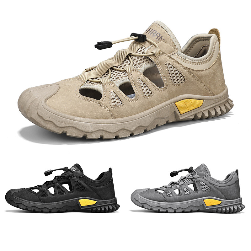 รองเท้าแตะผู้ชาย Creek-Upstream รองเท้าลุยรองเท้าเดินกลางแจ้งรองเท้าเดินป่า Hollow Breathable รองเท้าแตะ Toe-