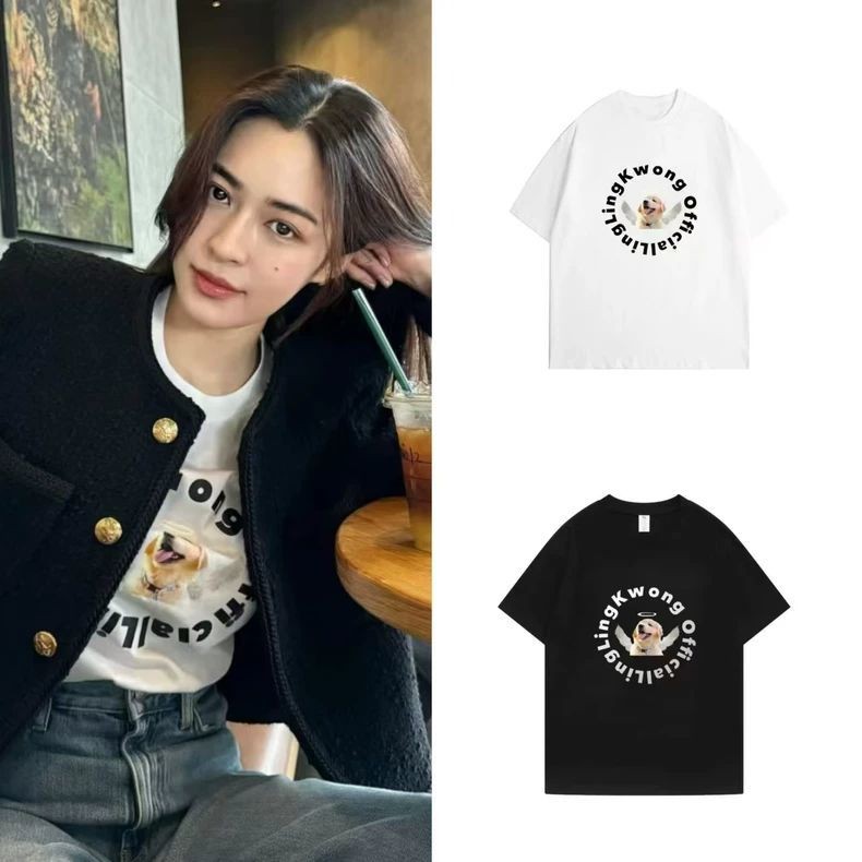 ความลับของ Us Lingling รอบคอผ้าฝ้าย T แขนสั้น Casual Hip Hop Top Man/ผู้หญิงเสื้อคู่