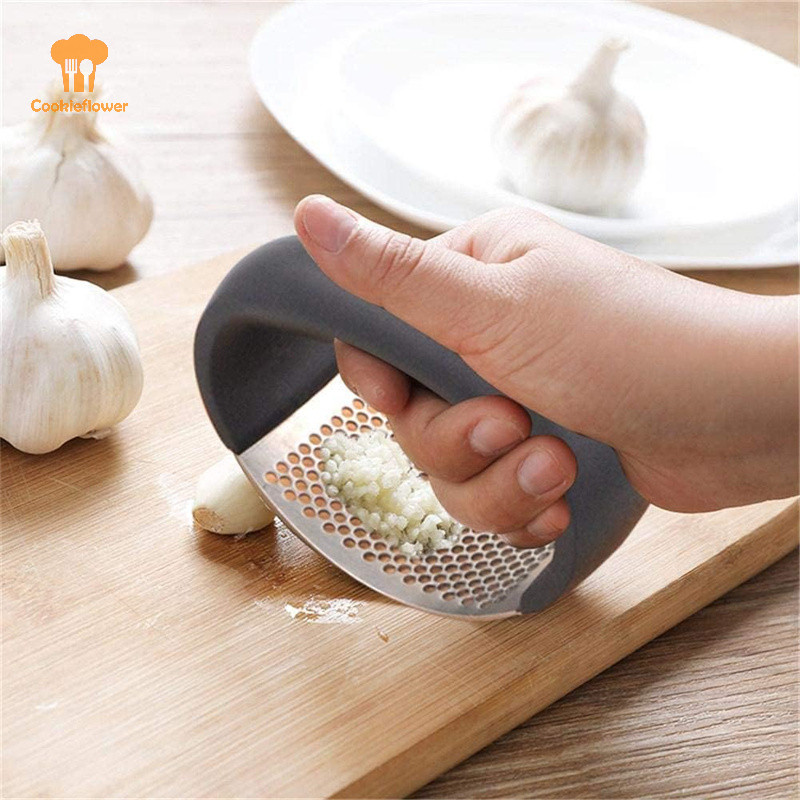 Ckfr กระเทียมกด Crusher Rocker, กระเทียมกด Rocker สแตนเลสขิง Crusher Squeezer Mincer ครัว Gadget เครื่องมือใหม่