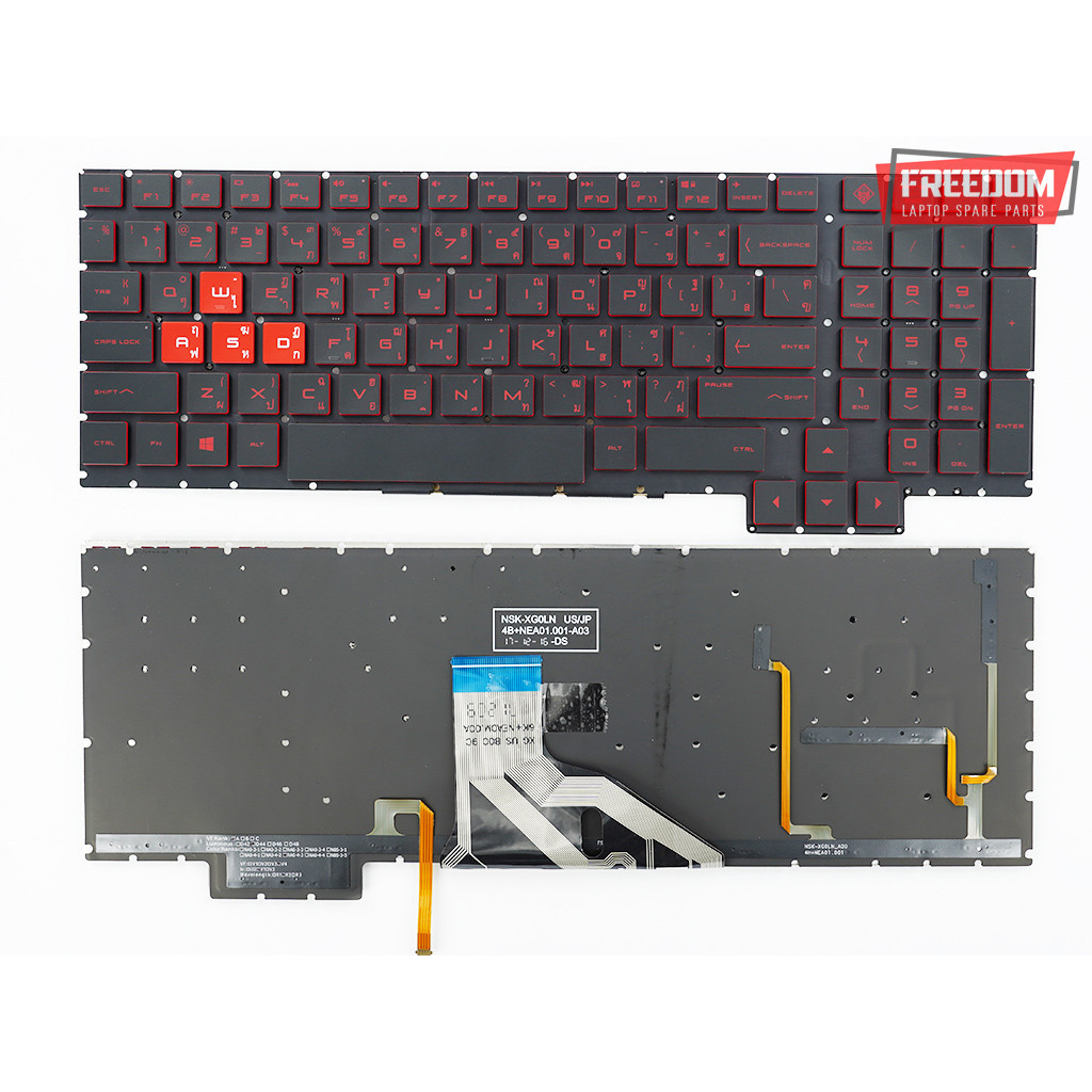 คีย์บอร์ด HP OMEN Keyboard 15-CE 15-CE000 ไทย อังกฤษ KEYBOARD