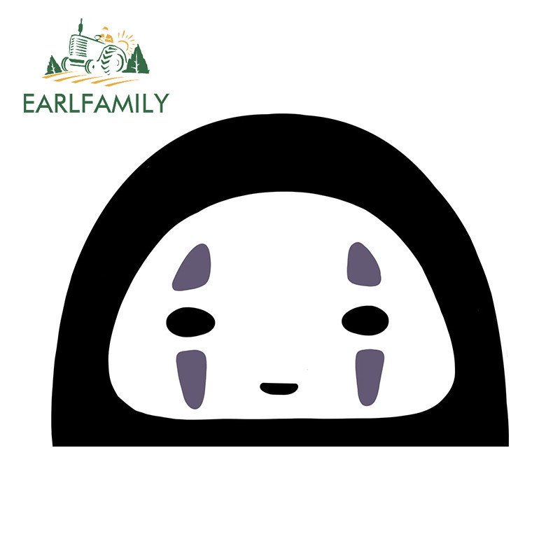 Earlfamily 13 ซม.ไม่มีFace Man Anime Peeker สติกเกอร์รถScratch-Proof CaravanกระจกกันชนPVC Decalsแฟชั่นรถประตูProtector