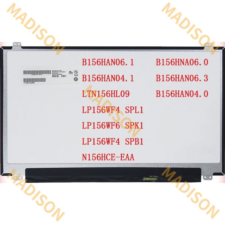 15.6นิ้ว30แบตเตอรี่ b156han04.1 ltn156hl09 lp156wf4 spk1 b156h200 b156han06.1 n156hce-eaa LCD lp156w