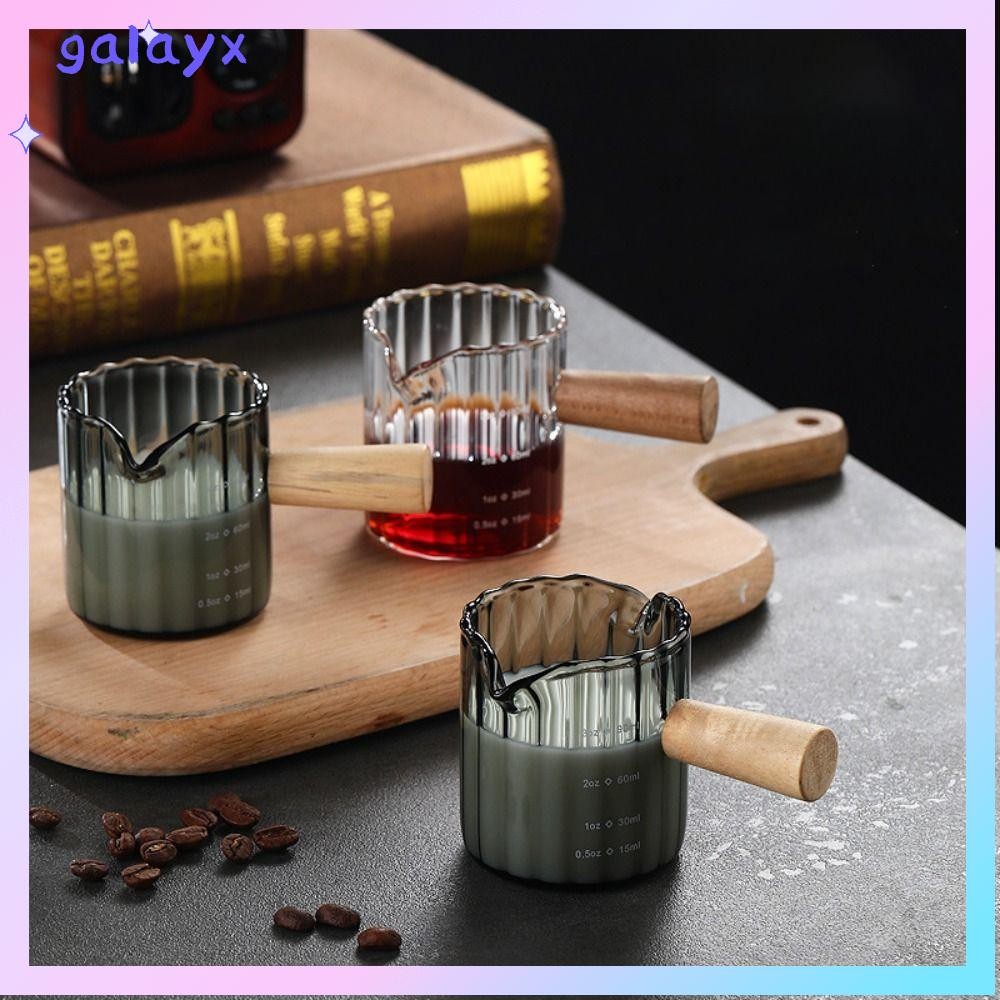 กาแลกซ์ ถ้วยสกัดกาแฟ,90มล/180มล ทนทานถ้วยตวงเอสเปรสโซ,ปากเดี่ยว/คู่พร้อมสลักวัดทนต่ออุณหภูมิสูงถ้วยนม
