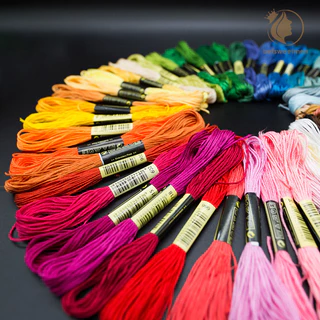 [PE] 24/100/50 ด้ายเย็บปักถักร้อยผ้าฝ้ายข้ามไหมขัดฟันเย็บ Skeins Craft TH