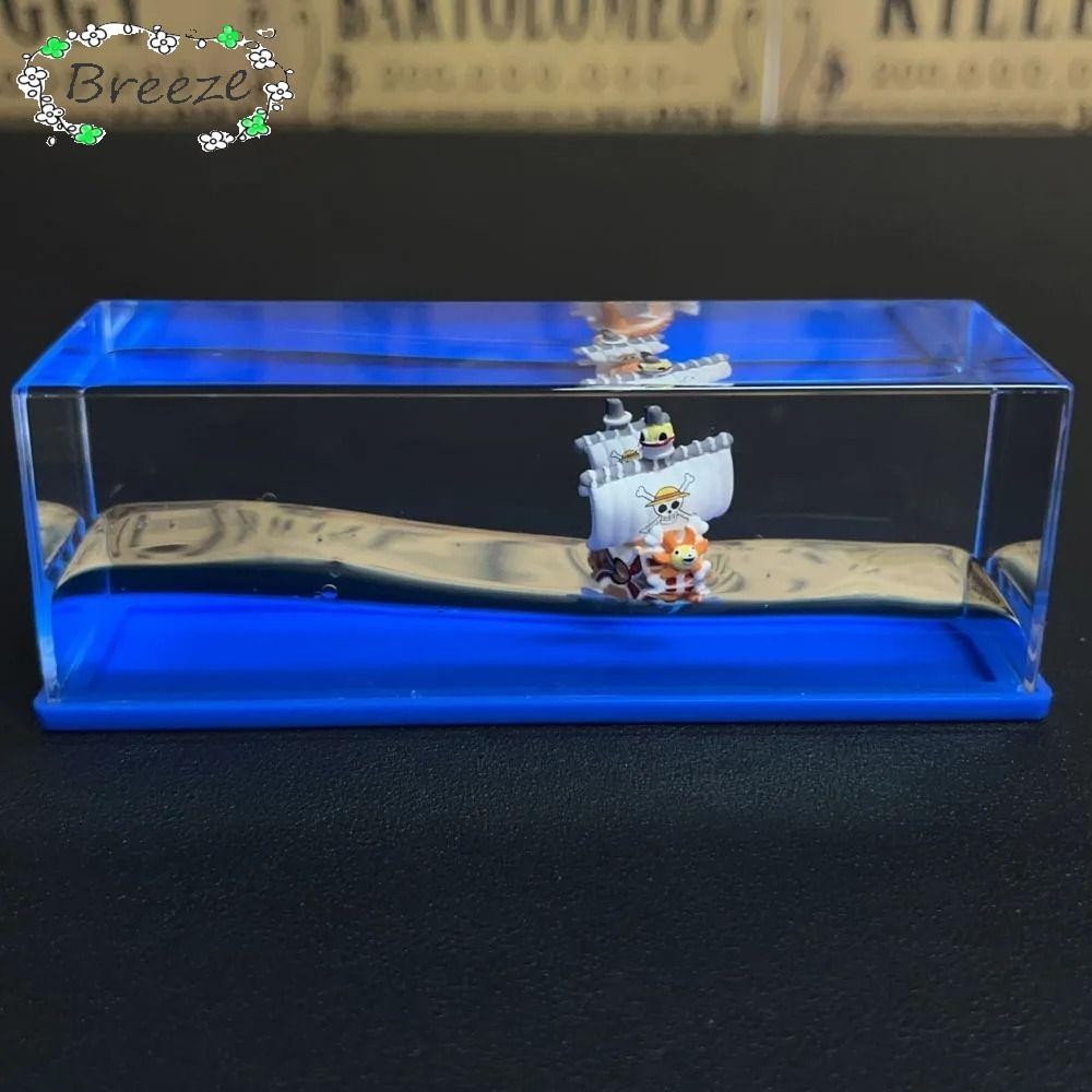 Breeze Pirate Ship Fluid Drift ขวด,เรือลอยห้องนั่งเล่นตกแต่ง Unsinkable Ship ของเล่น, ของขวัญสร้างสรรค์ Liquid One Piece Fidget ของเล่นบรรเทาความเครียด