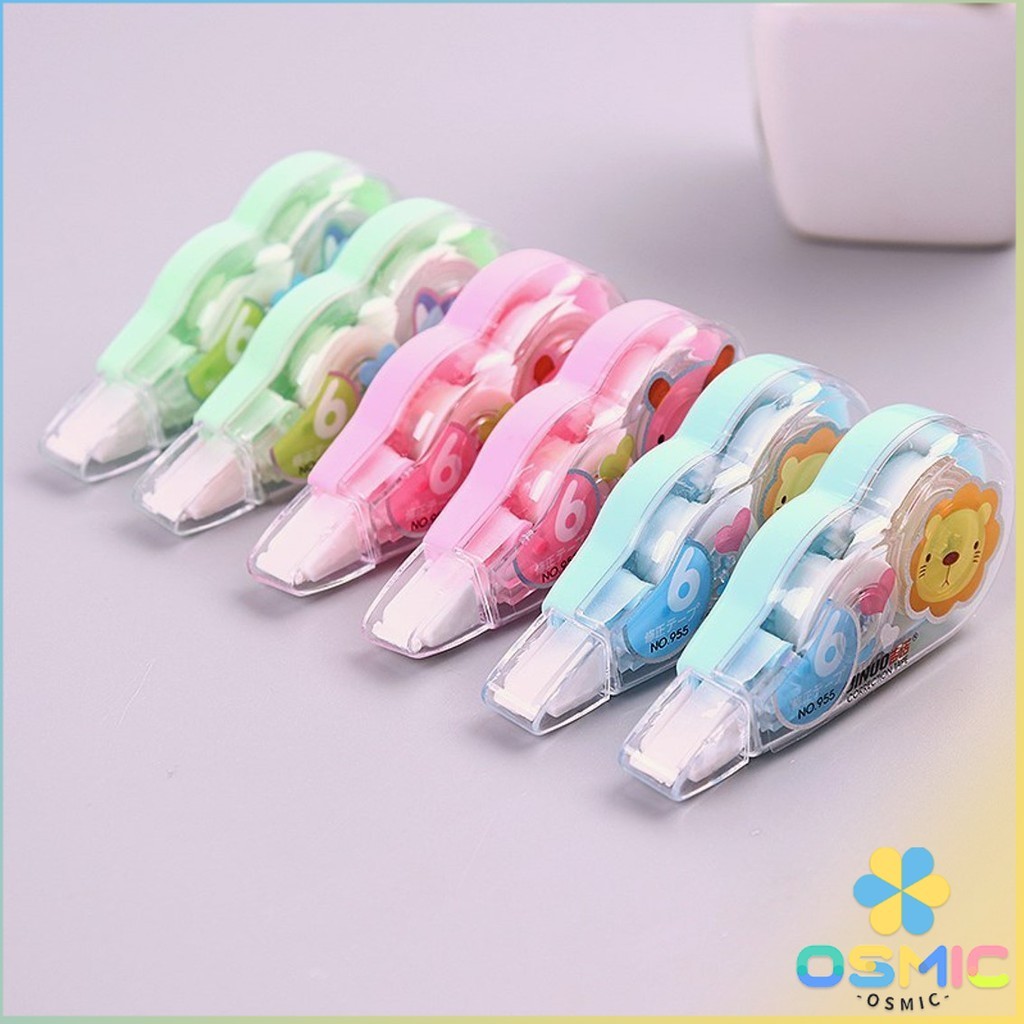 MIC เทปลบคำผิด การ์ตูน อย่างดี 5 มม. มีขนาดความยาว8 และ 16 เมตร จัดส่งคละลาย correction tape