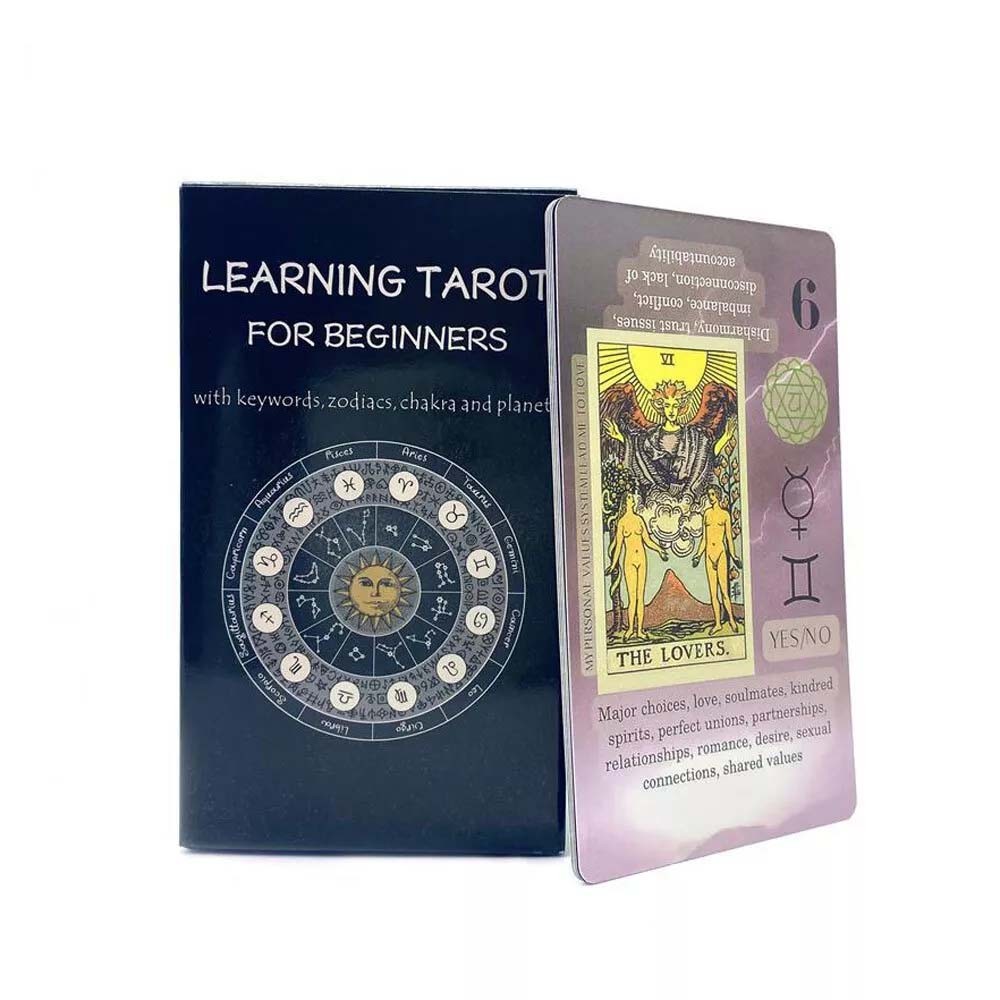 Tarot Cards Deck Beginners, 78 Cards with Guidebook, Tarot Cards with Meanings Card Games