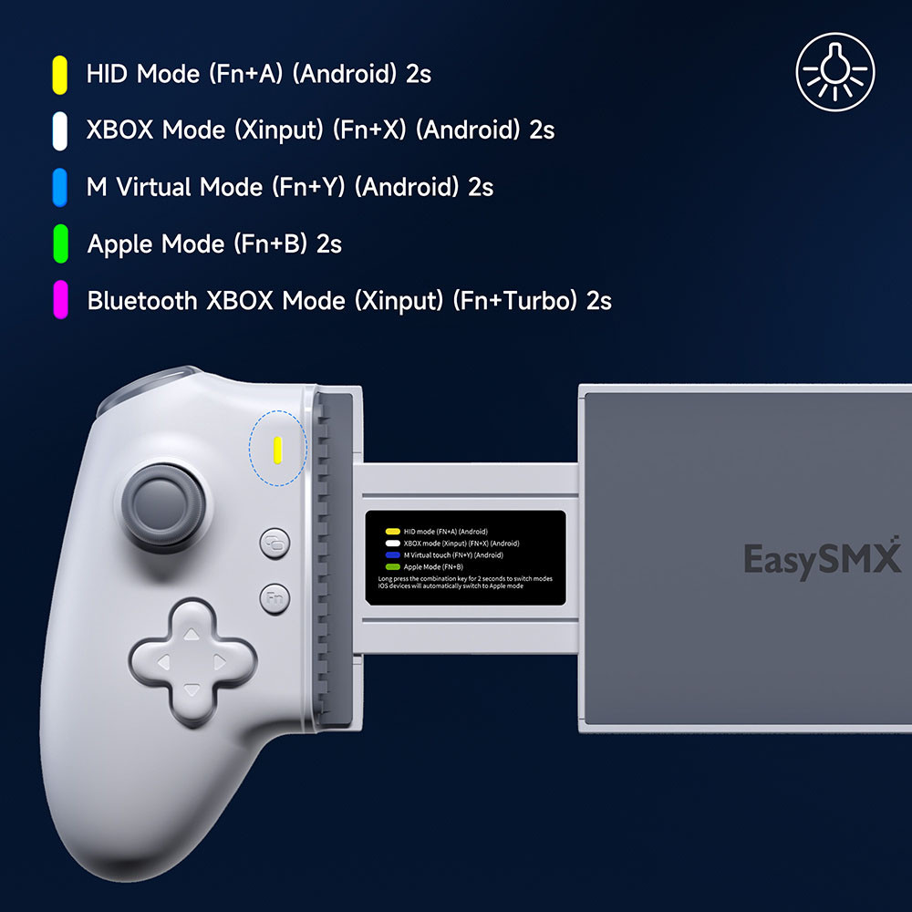 Easysmx M15 ตัวควบคุมโทรศัพท์มือถือประเภท C Hall Mechanical Gamepad สําหรับ iPhone 15 โทรศัพท์ Android Cloud Gaming Xbox เกม Pass