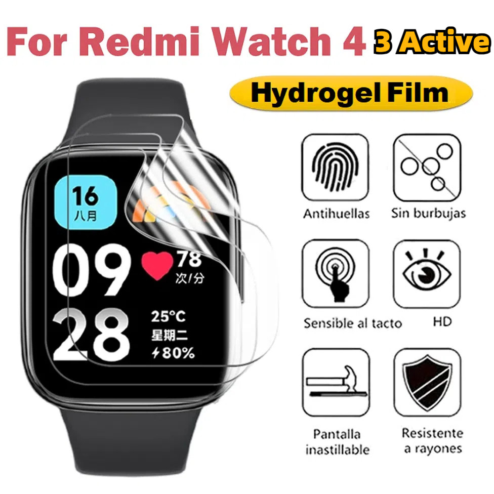 สําหรับ Redmi Watch 4 ป้องกันหน้าจอ Soft TPU HD Hydrogel ฟิล์ม Redmi Watch 3 active Screen Protector ระเบิด Xiaomi Redmi นาฬิกา 2 Lite ฟิล์ม Redmi นาฬิกาอุปกรณ์เสริม