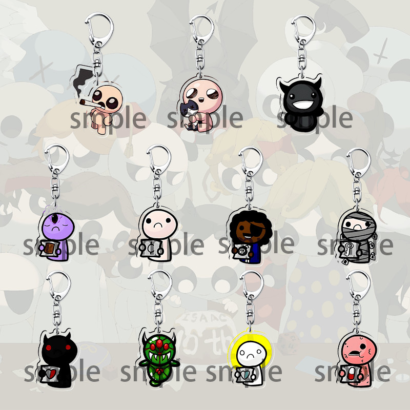 The Binding of Isaac เกมพวงกุญแจอะคริลิครุ่น Q จี้คนร้ายตกแต่งของขวัญ