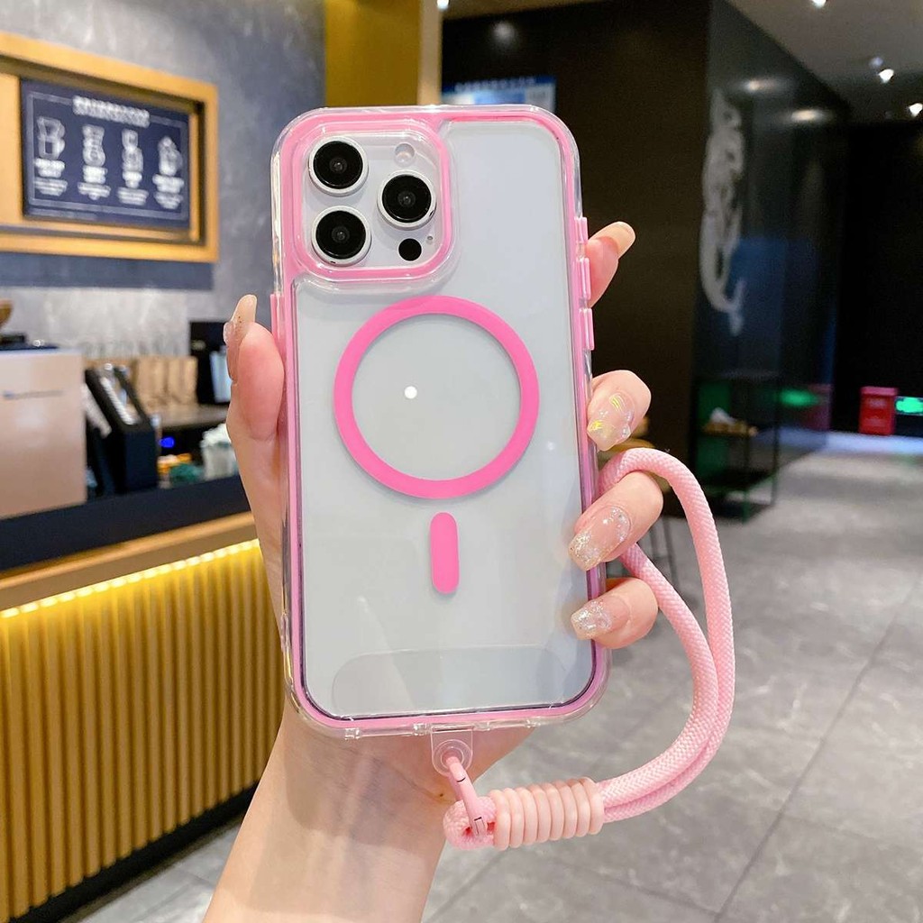 สําหรับเคสไอโฟน 3-ใน-1 กันกระแทกด้วยเชือกมือเต็มร่างกายฝาครอบป้องกันสําหรับ แอปเปิล ไอโฟน 11 12 13 14 15 16 มือโปร สูงสุด ไร้สายชาร์จปลอกโทรศั