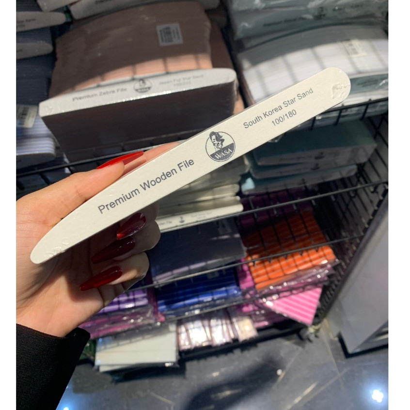 WASA Premium Wooden File 100/180 ตะไบบางทรงเรียว ตะไบเก็บงานแต่งทรงเล็บให้สวยงาม - รูปที่ 2
