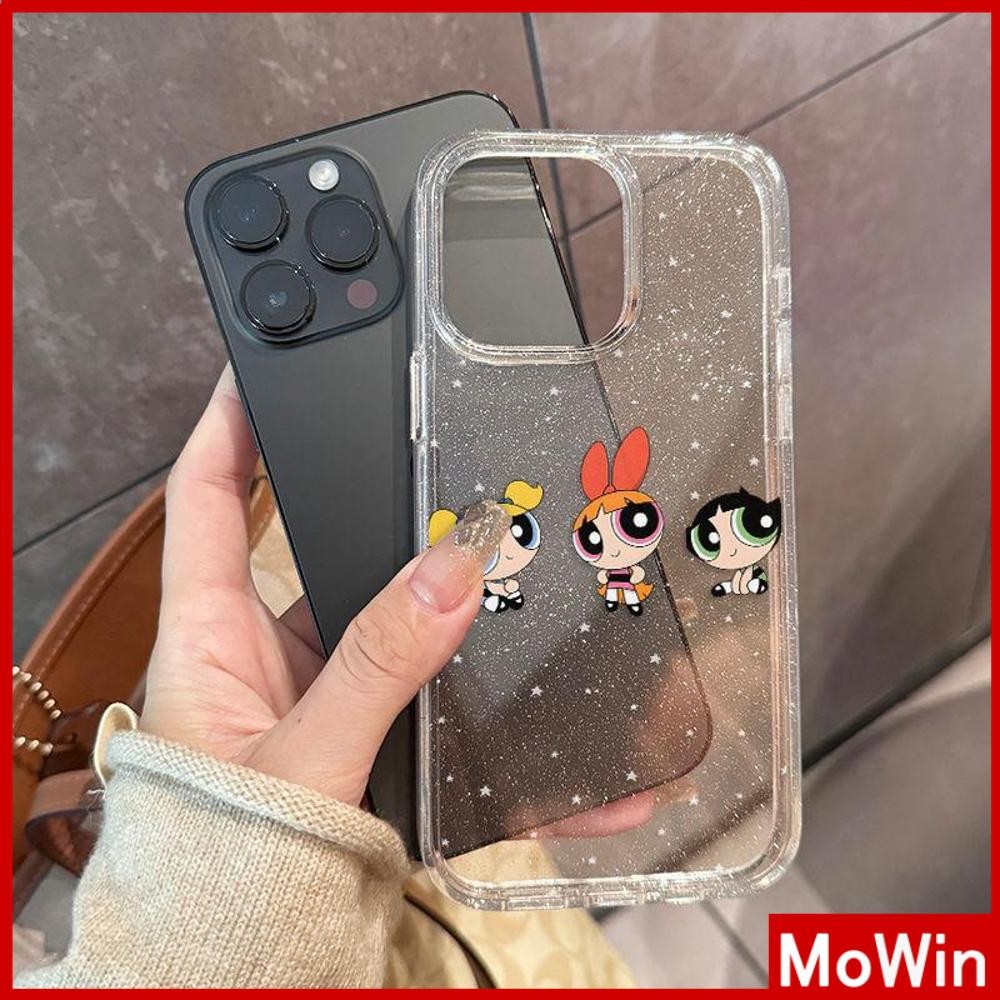 Movin - เคส iPhone 16 Pro Max iPhone 11 เคสใสแบบแวววาว TPU นุ่มสีสันสดใส สาวสวยน่ารักเท่ Compatible iPhone15 Pro max 14 13 12 Pro max XS XR 7 Plus 8 Plus