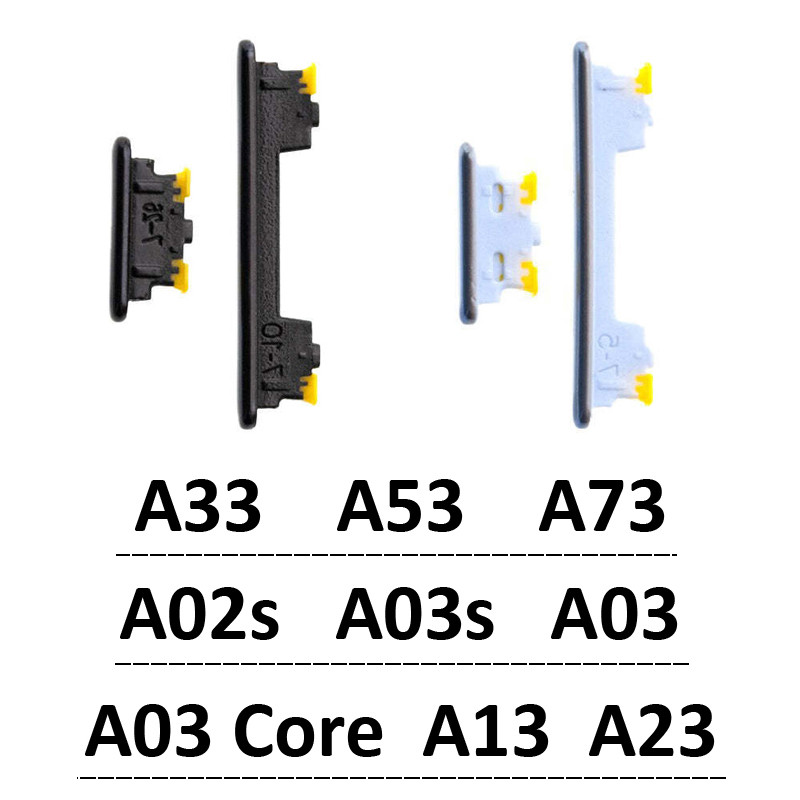 SAMSUNG A03 ปุ่มปรับระดับเสียงไฟสําหรับSamsung Galaxy A03 Core A03s A13 A23 4G A33 A53 A73 5Gใหม่ภายนอกปิดด้านข้างKey