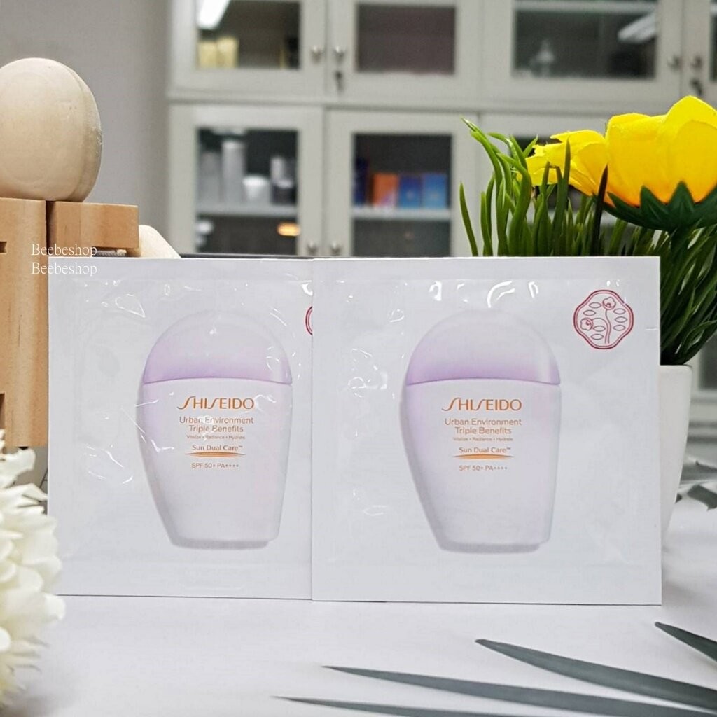 SHISEIDO Urban Environment Triple Beauty Suncare Emulsion SPF 50+ PA++++ 2ml กันแดดเนื้ออิมัลชั่น
