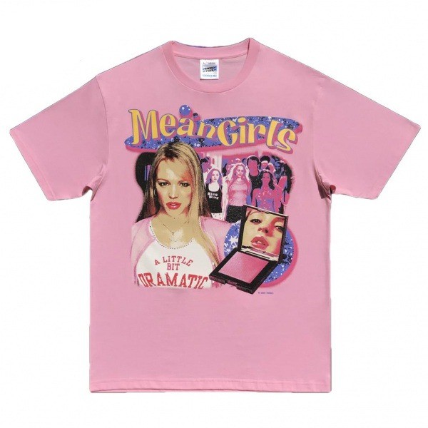 คอลูกเรือเสื้อยืดคอกลม21 Original Items/เสื้อยืดสีพื้น  เสื้อยืดคอกลม Mean Girls  ดำ&ขาว unisex 🔥ผ้า