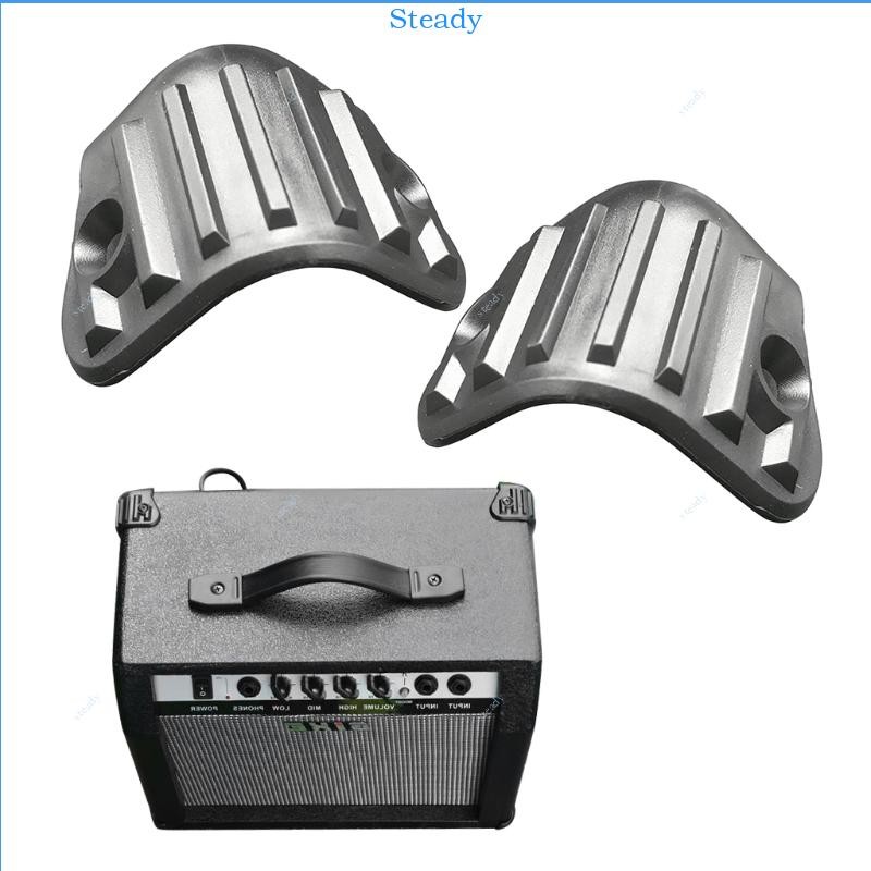 Stedy 8 ชิ้นพลาสติกสีดํากีตาร์ AMP ลําโพงตู้สําหรับกรณีมุมมุมขวา Protec