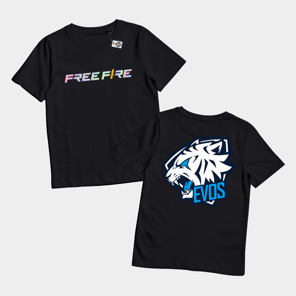 Krmk Kaos T เสื้อ Distro เสื้อผ้าเด็กผู้หญิง Free Fire Team Evos E Sport HOLOGRAM Kaos เกม