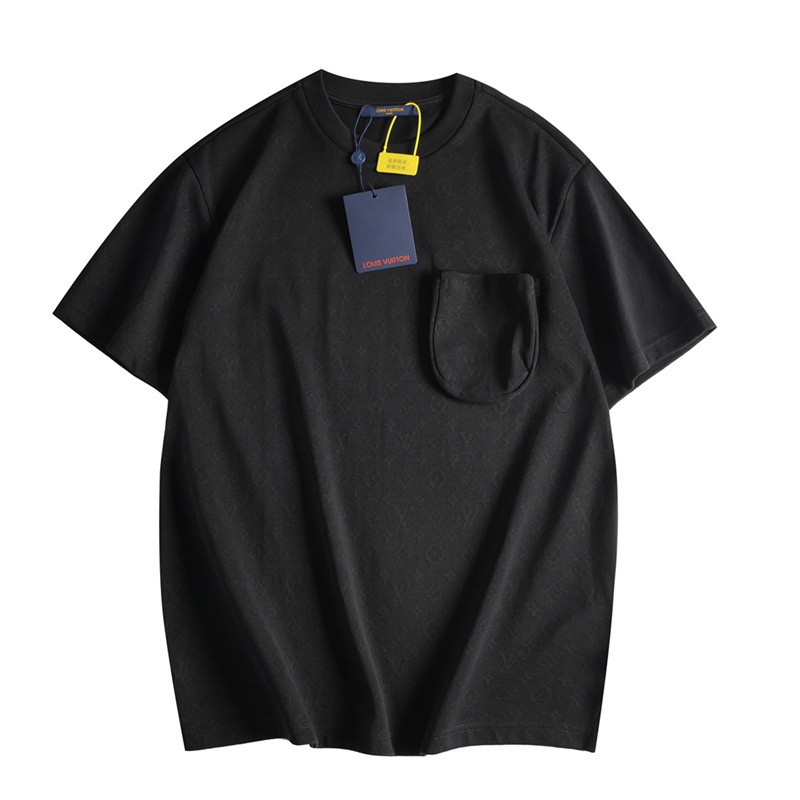 ใหม่แฟชั่นอินเทรนด์หลวมหลวมโลโก้ 3D กระเป๋าลูกปัด Jacquard แขนสั้น TYID568