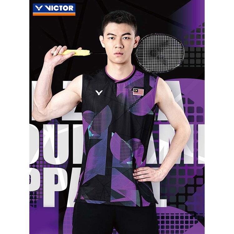 จัดส่งภายใน 48 ชั่วโมงเสื้อยืดแบดมินตัน .y แห้งเร็วเสื้อยืดแขนสั้น Li Zhi Jia เดียวกันแขนกุดแบดมินตันด้านบน