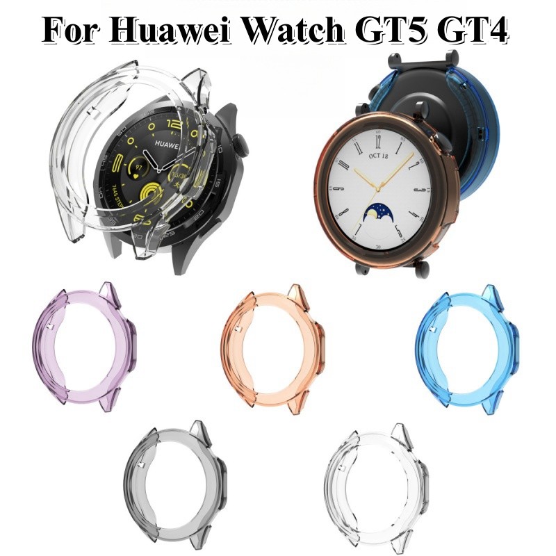 Huawei Watch GT5 GT4 GT5 Pro Soft TPU กันชนกรณีสมาร์ทวอท์ชกันกระแทกสําหรับ Huawei Watch GT 5 4 42 มม.46 มม.41 มม.ปลอก