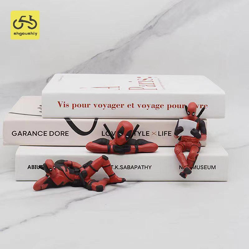 [Shgoushiy] ตกแต่งโต๊ะ Deadpool รถโฮมออฟฟิศ 8 ซม.X-MAN ตลกรูปน่ารักของเล่น TH