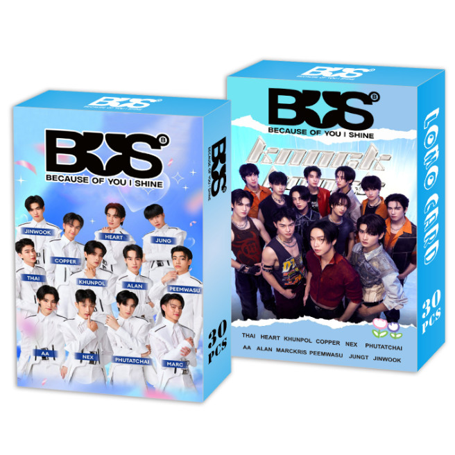 30pcs BUS PiXXiE Lomo การ์ดลูกเต๋า TRAP U 4eve My SCHOOL PRESIDENT Thai BL คู่ TDrama actor lingrom 