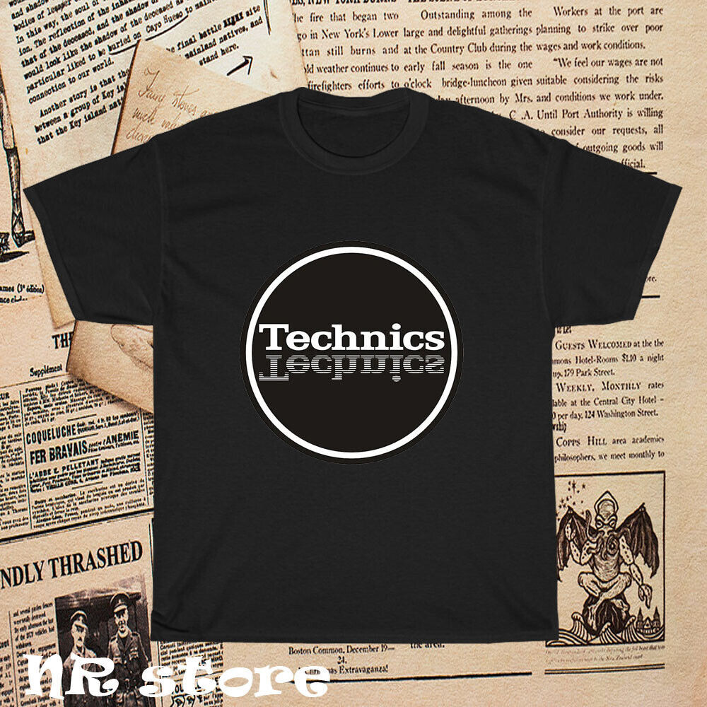New Technics Logo T-Shirt Dj 1200 Turntable Mens Funny T-Shirt
