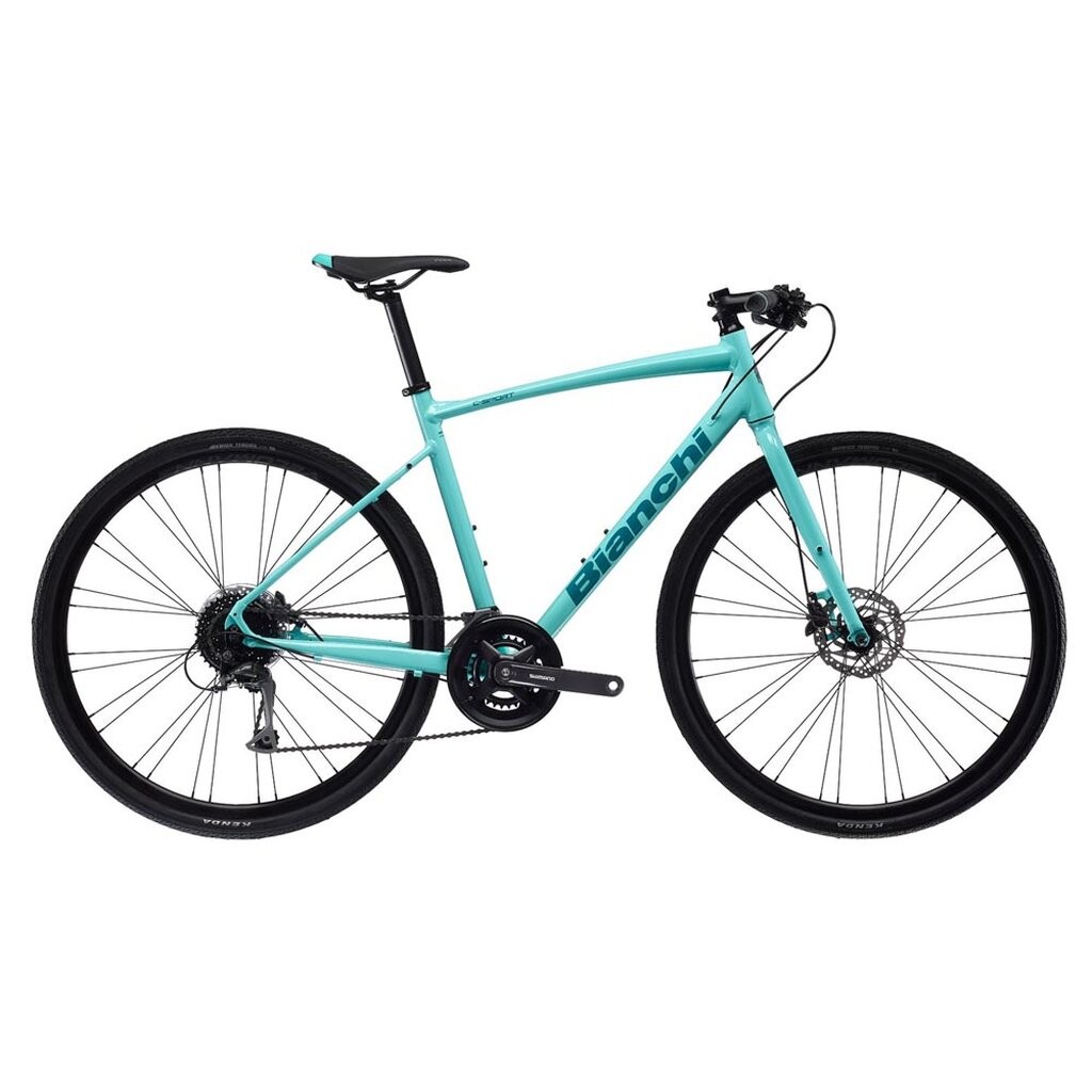 Bianchi Bianchi C-Sport 3 จักรยานไฮบริดเฟรมอลู ดิสน้ำมัน 18 สปีด ฺ (2x9 สปีด)