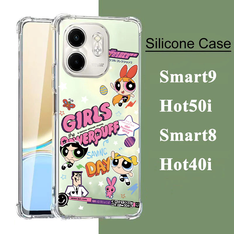 เคสโทรศัพท์มือถือ สำหรับ infinix Smart9 Hot50i Smart8 Hot40i Hot 30i 20s Hot12i Smart7 Smart 5 6 เคสใส ลายการ์ตูน น่ารัก