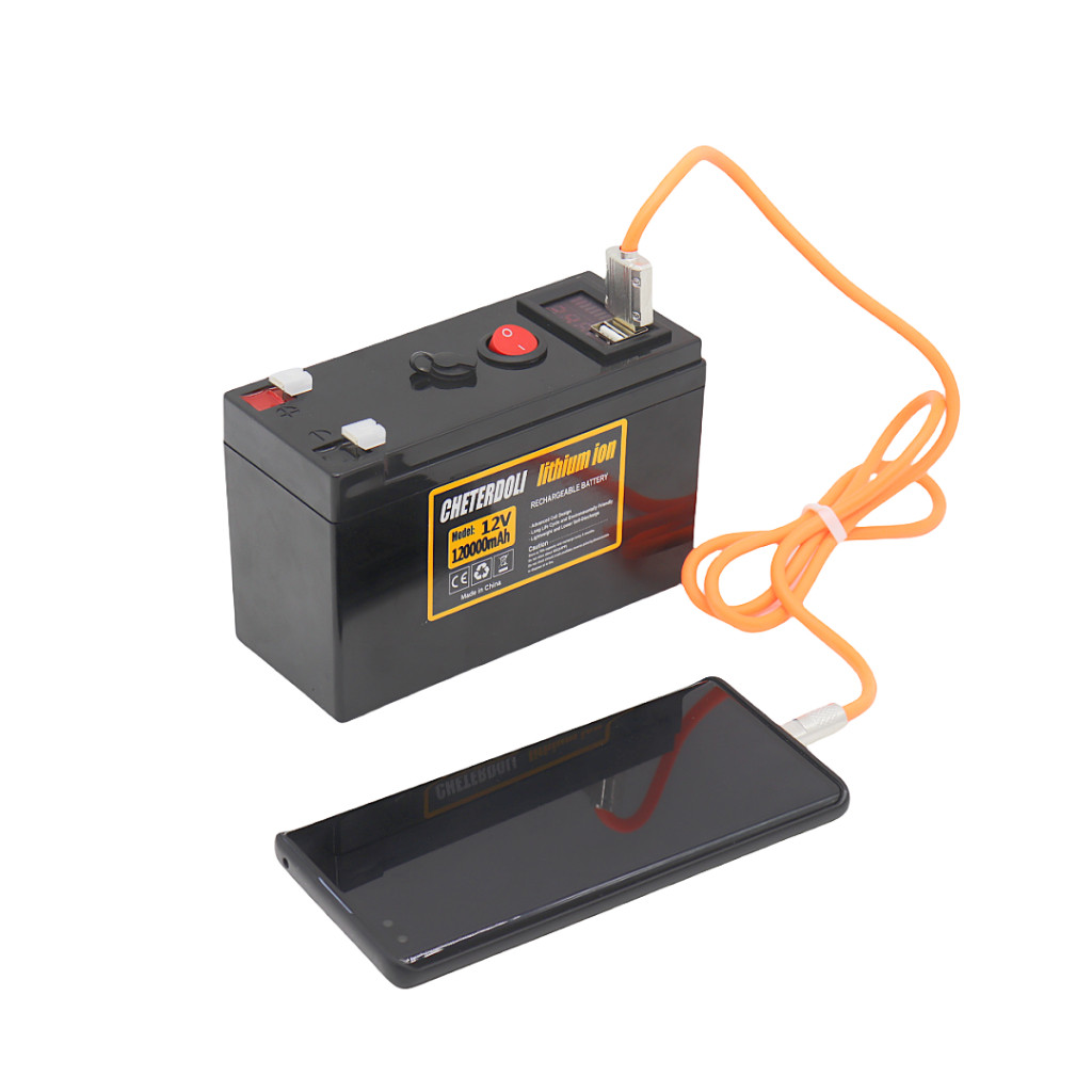 lithium battery 12v 120AH แบตเตอรี่พลังงานแสงอาทิตย์ Built in BMS Protection โมดูลชาร์จแบตเตอรี่ 18650 - รูปที่ 6