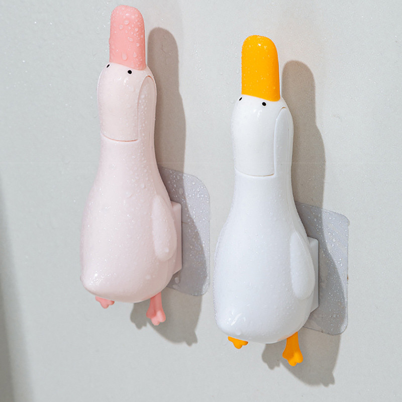 JUJIAJIAจูเจีย กิ๊บติดผมทําความสะอาดเป็ดน่ารักอเนกประสงค์พร้อมระบายอากาศและระบายน้ําไม่จําเป็นต้องออกแบบเจาะ - รูปที่ 4