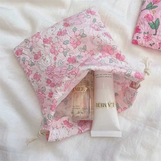 พร้อมส่ง🇹🇭 A038 กระเป๋าเครื่องสำอาง ลายการ์ตูนผ้านุ่มนิ่ม ถุงหูรูด กระเป๋าเชือกรูด กระเป๋าสตางค์ต่างๆ กระเป๋าจัดระเบียบ