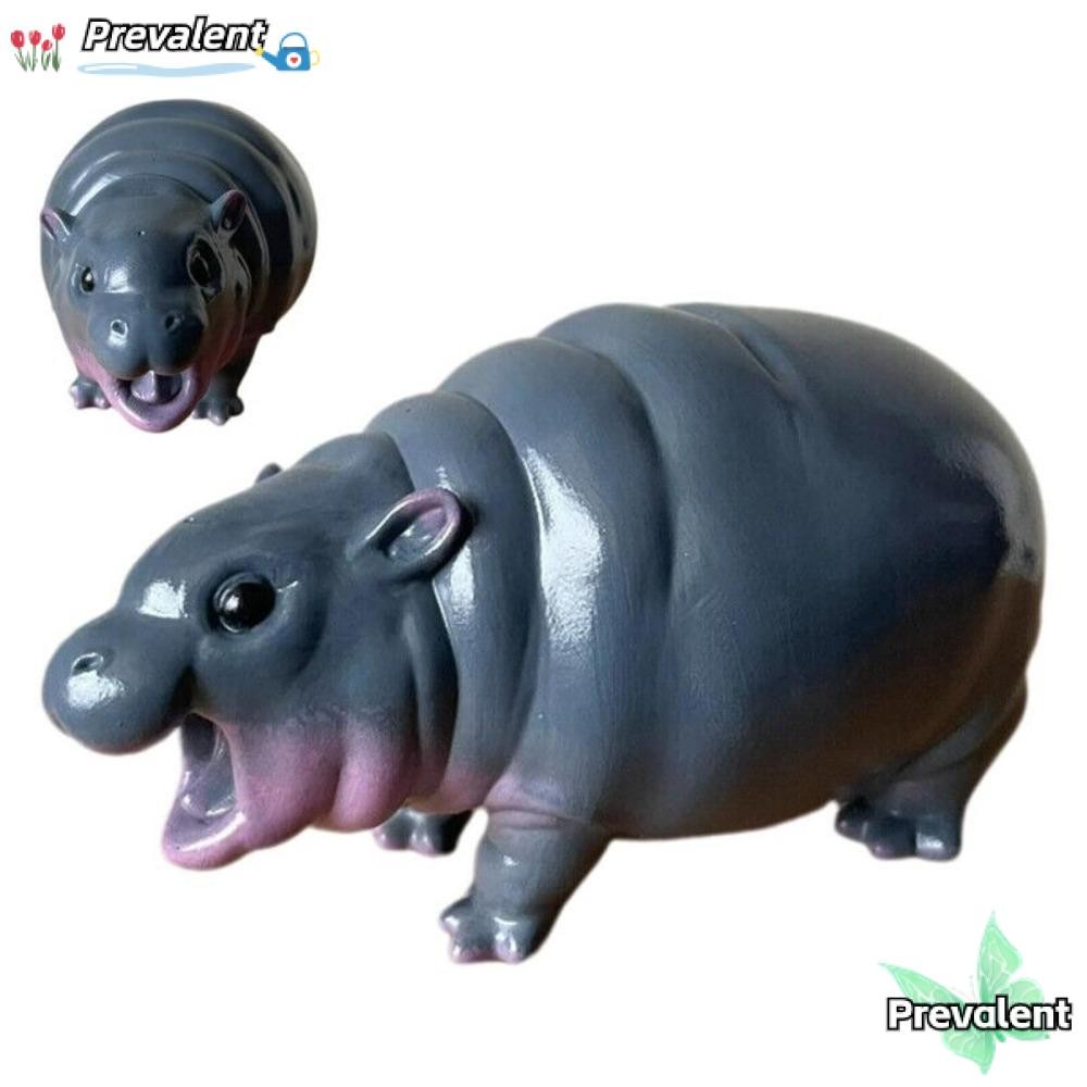 Preva เครื่องประดับ Hippopotamus, Tabletop Kawaii Hippo ตุ๊กตาเรซิ่น, ของขวัญ Moo Deng ของเล่น Pygmy Bouncy หมูรูปปั้นเรซิ่นสําหรับคริสต์มาส