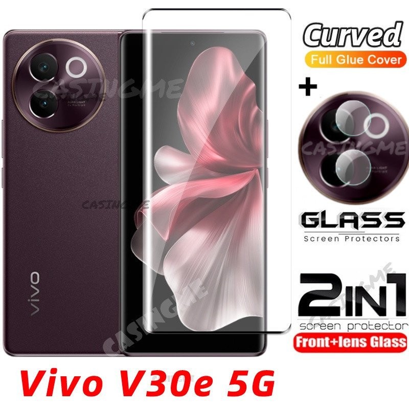VIVO v30e 5กรัม2024โค้งฟิล์มกระจกนิรภัยป้องกันหน้าจอสำหรับ VIVO v30e V30 E vivov30e V 30E Pro 5กรัม2
