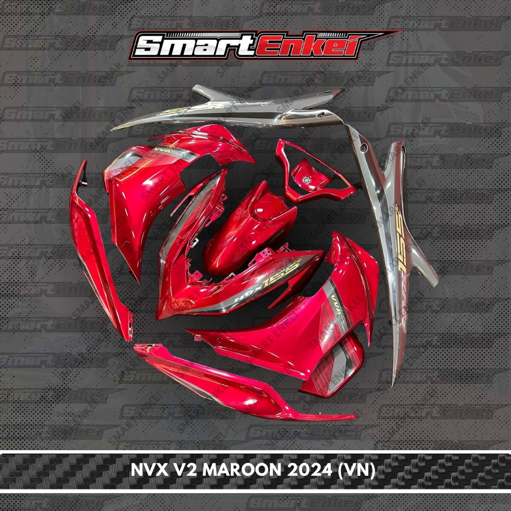 NVX155 V2 MEROON GREY 2024 COVERSET VIETAM