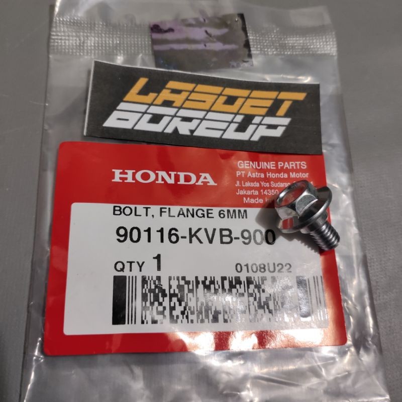 ด้านหน้า FENDER BOLT สําหรับ HONDA BEAT VARIO SCOOPY SPACY GENIO PCX ORIGINAL AHM 90116-KVB-900