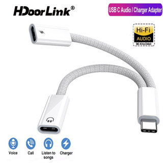 Hdoorlink USB c Splitter Audio Adapter 2 IN 1 ประเภท c ถึง T…