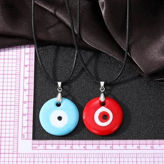 สร้อยคอ จี้ตาชั่วร้าย ทรงกลม สีฟ้า สไตล์ตุรกี นําโชค สําหรับผู้หญิง และผู้ชาย