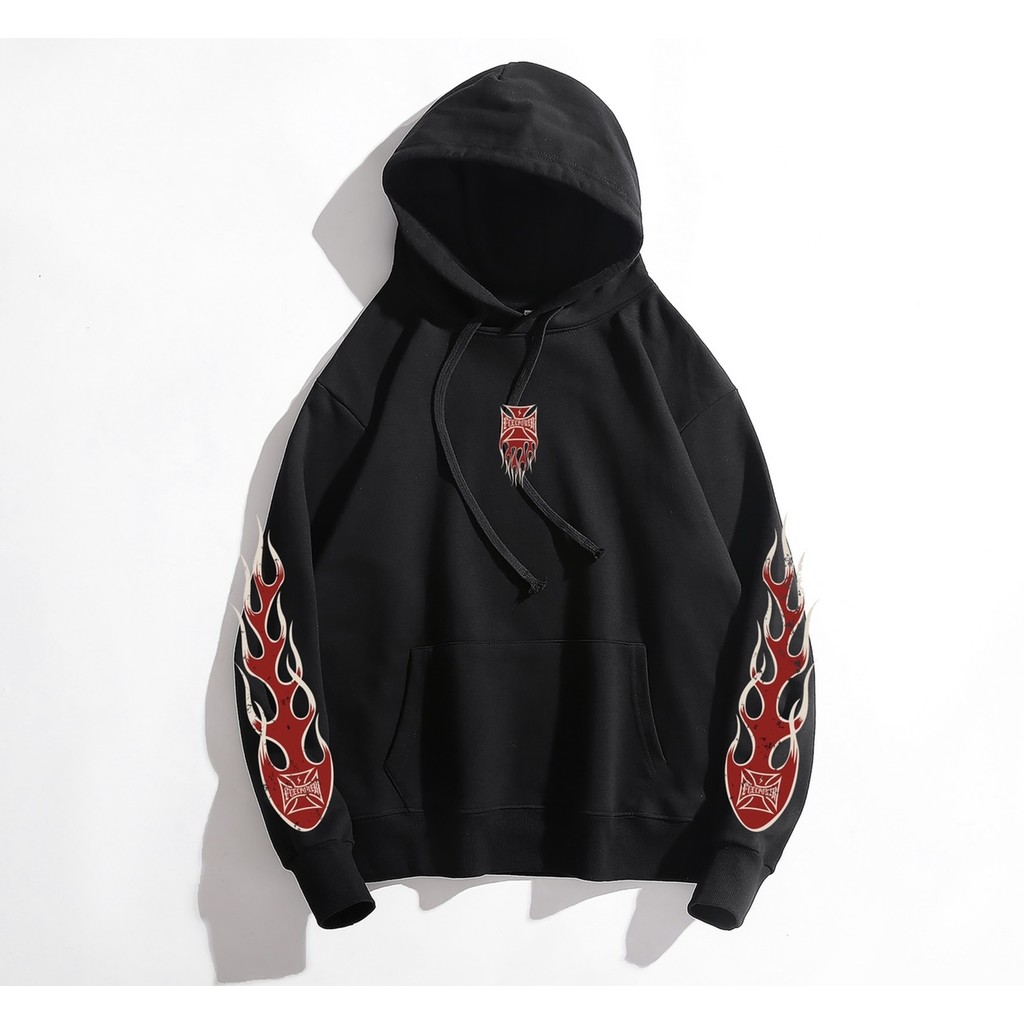 สไตล์ใหม่พร้อมสต็อกเสื้อกันหนาวหมวกเปลวไฟสับย้อนยุคคลับสไตล์ระยะทางเมฆบอร์กไม้พายหัว