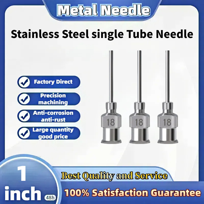 12pcs 25mm เข็มจ่ายความแม่นยำ เข็มจ่ายอุตสาหกรรมสแตนเลส เข็ม หัวเข็มหยอดกาว ปลายสแตนเลส เข็มหยอดของเหลว 8G/10G/11G/12G/13G/14G/15G/16G/17G/18G/19G/20G/21G/22G/23G/24G/25G/26G/27G/28G/30G/32G