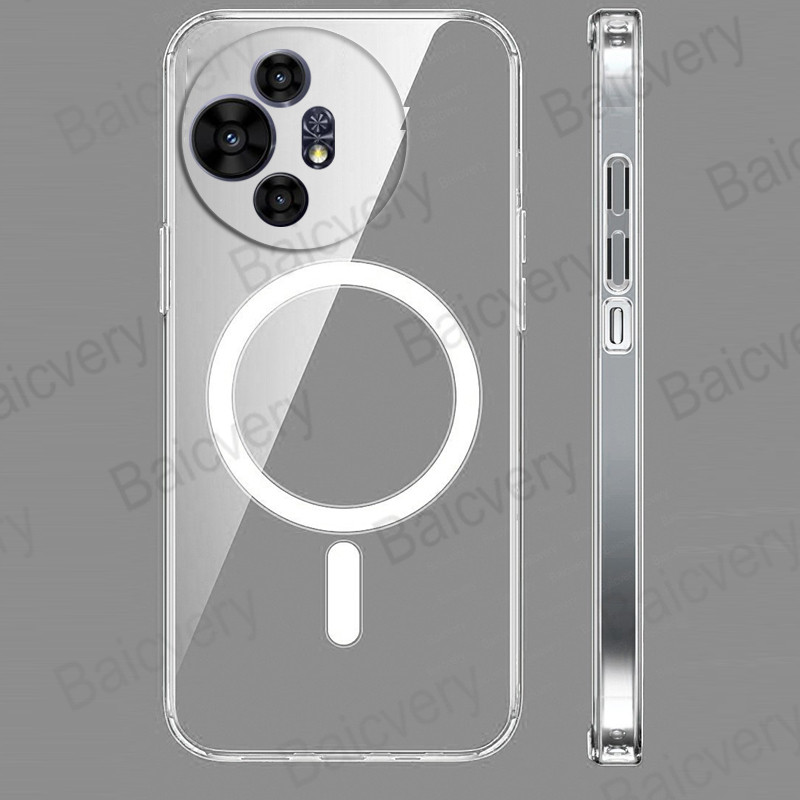 Tcl 50 Pro NXTPAPER 5G Casing Clear Case Phone Case Cover Support Magnetic Wireless Charger with Hol