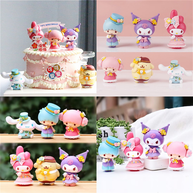 Meileti เค้กตกแต่งดอกไม้ Season Series เครื่องประดับสาวน่ารักเค้กวันเกิด Plugin