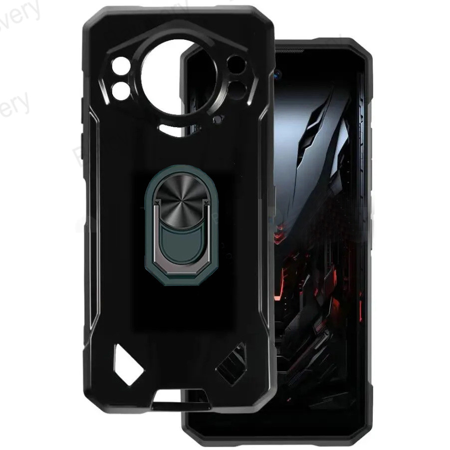 ปลอกสําหรับ Doogee S200 Shell พร้อมแหวนนิ้วยึดฝาหลัง TPU แบบนุ่ม