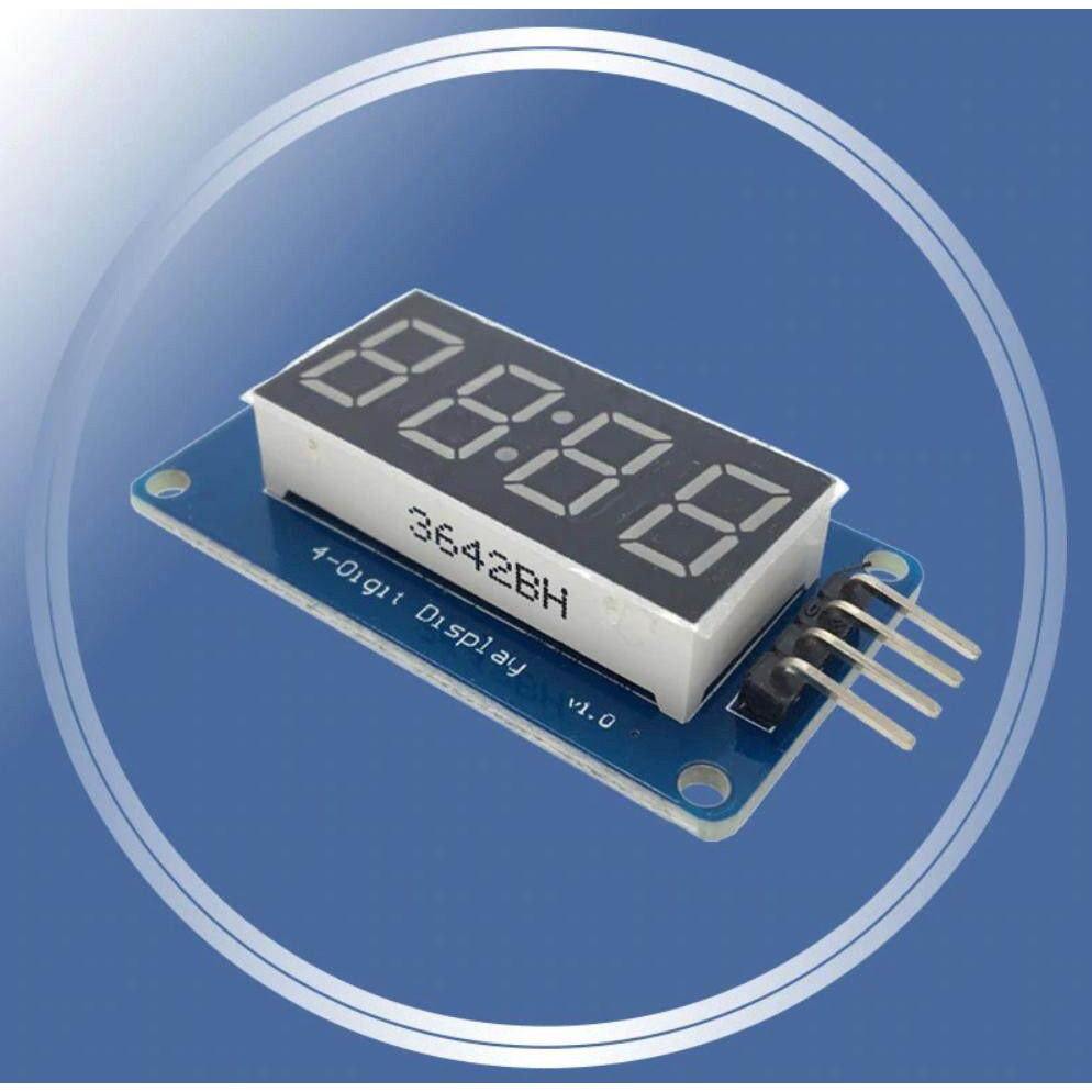 7 Segment 4 Digit LED Display Red Module มอดูลจอแสดงผลตัวเลข 4 หลัก สีแดง Serial Driver Board TM1637
