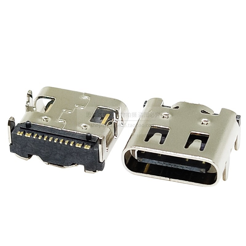 TYPE-C-31-M-12 Patch USB-3.1 ซ็อกเก็ต 16P TYPE-C ซ็อกเก็ตหญิง HD อินเทอร์เฟซเกียร์ 4 Pins TYPE-C 16P 6P ไม่มี Shrrapnel สีขาวสีส้มสีฟ้าสีเขียวยาง Core