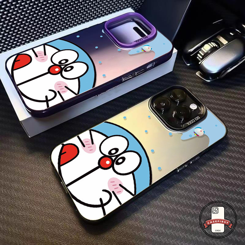 การ์ตูนตลกโดราเอมอนคู่รักแสนอ่อนโยน เคส Samsung A15 A02s A05s A14 A54 A03s A55 A60 A04s A05 A03 A24 A13 A34 A32