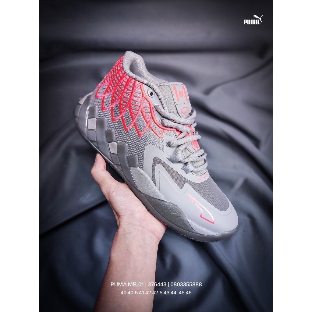 PUMA PUMA mb.01 lamelo Ball รุ่นกลางเพื่อช่วยให้กีฬาบาสเก็ตบอล shoes99999999999999999999999999999999