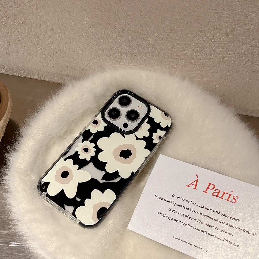 ☼ ดอกไม้สีขาว Casetify เคสโทรศัพท์สําหรับ iPhone 16 15 14 13 12 11 Pro Max Plus SE X XR 7 8 XS Mini 